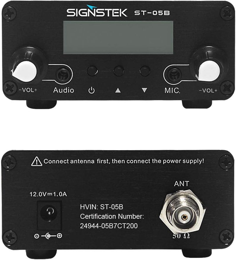 Signstek ST-05B FM Transmitter for Church, Dual Mode Long Range Stereo Broadcast with Antenna, Black: MP3 Players & Accessories
