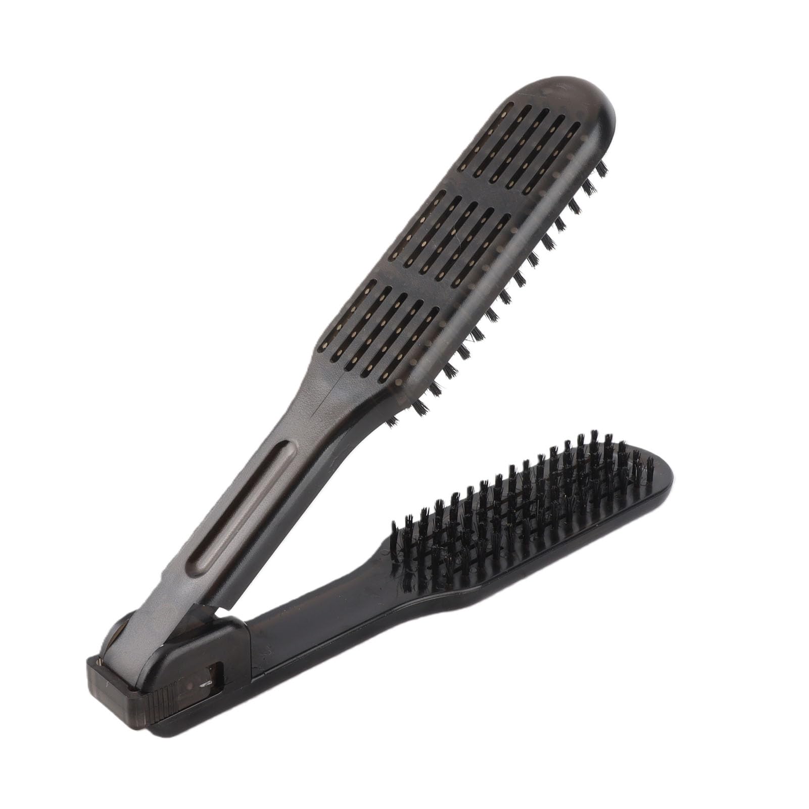 Hair Brush, Hair Straightener Comb with Double Side, Heat‑Resistant Anti‑Static Hair Detangler Brush with Handle, Hair Comb Straightening Clamp for Hair Styling Tools