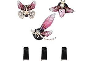 CUALQUE Bee Butterfly Dragonfly Car Air Fresheners Clips Crystal Metal Butterfly Dragonfly Car Vents Clips Car Air Conditioning Outlet Clip Cute Bling Rhinestone Car Interior Decor Charm for Women Men