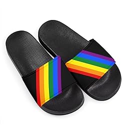 Howilath LGBT Rainbow Pattern Sandals for Women