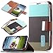 Galaxy S4 Case, Samsung Galaxy S4 Case ULAK PU Leather Stand Wallet Case Cover for Samsung Galaxy S4 with Auto Wake/Sleep Smart Cover Function ID Card Holder/Card Slot + Hand Chain for Samsung Galaxy S4 IV i9500 (Blue+Black+Green)