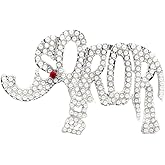 Pearl Elephant DST Sorority Pin Soror Greek Delta Brooch Social Womenhood Gift Jewelry For Clothing Bag