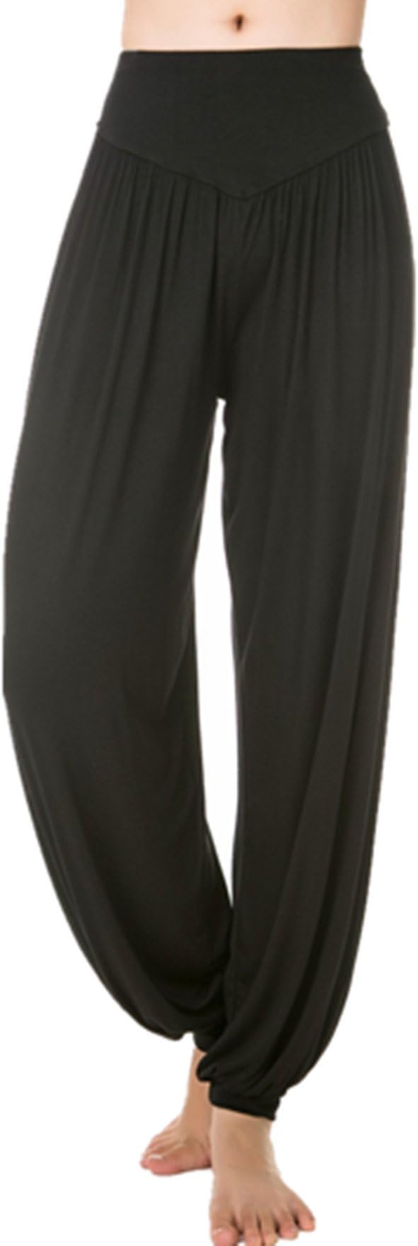 Lanmay Women's Elastic Soft Modal Cotton Yoga Sports Pants Dance Harem Pants