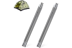 Tent Poles Replacement Fiberglass, 2PCS Camping Tarp Poles Pre-Assembled Tent Poles Tent Pole Telescopic Adjustable Tarp Pole