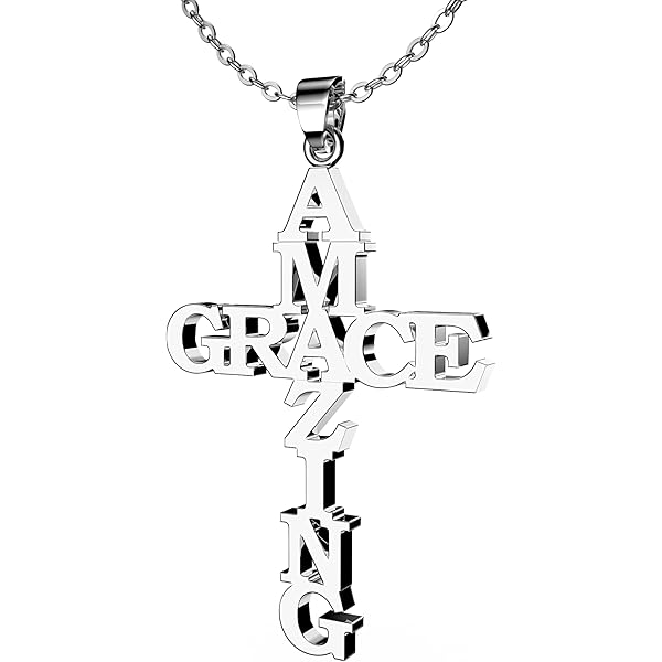 Amazon.com: zouwii Amazing Grace Necklace Stainless Steel