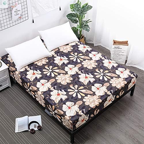 SUYUN 100% Pure Cotton Quilted Mattress Protector - Anti-Allergy, Machine Washable,Bed cover waterproof machine washable rose red 100cmX200cmX30cm