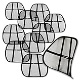 Zone Tech Set of 10 PosturePro Mesh Office Chair & Car Seat Lumbar Back Support