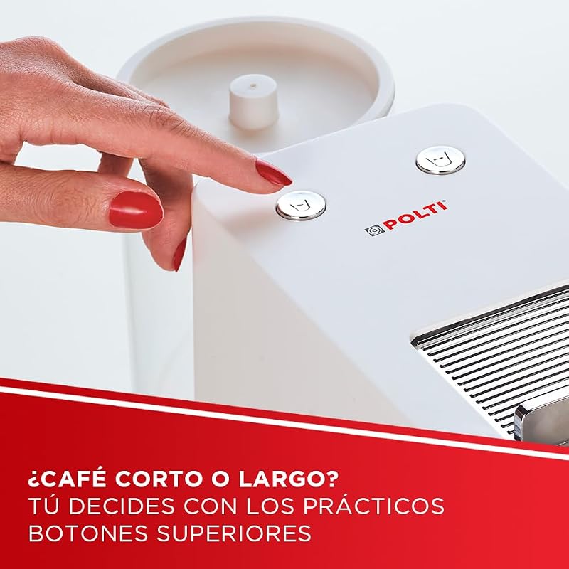 Máquina de café espresso Coffea S15W, compatível com cápsulas E.S.E. de 44 mm, depósito de 0,85 L, pressão da bomba de 19 bar, cor branca