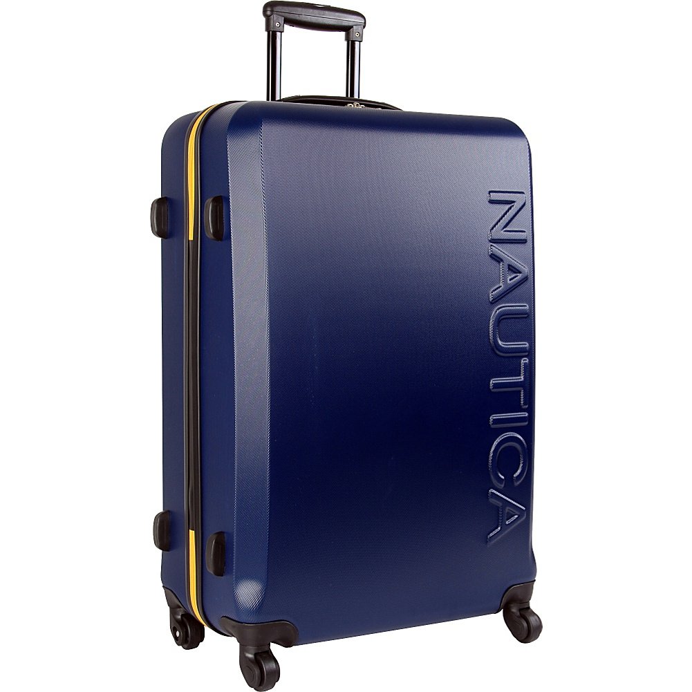 thumbnail image 2 of Nautica Maker 21-Inch Hardside Spinner Luggage - Navy/Yellow Carry-On 2 of 10