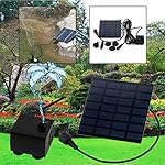 Solar Fountain Pump, Free Standing 1.4W Bird Bath Fountain Pump for Garden and Patio, Solar Panel Kit Water Pump (Square)