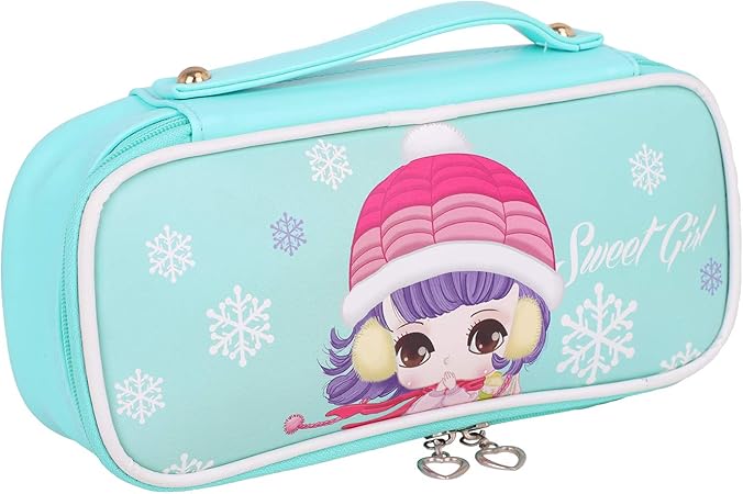 Amazon ペンケース 女の子 かわいい ペンポーチ ポーチ 筆箱 キャラクター 小物入れ 人気 文房具 事務用品 オフィス用品 大容量 高校生 おしゃれ 手持ちタイプ 男の子 ファスナー 中学生 整理 収納 鉛筆 ペン Pu レザー 高品質 耐久性 プレゼント ギフト