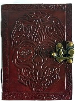 Amazon.com : Leather Journal Diary Skull Vintage Antique Handmade Notebook Sketchpad Notepad Gift for Men Women 7X5 Inches Brown : Office Products