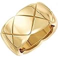 Shapes Studio Gold Ring 18k Gold Rings for Women, Wide Gold Silver Band, Stacking Rings, Gold Wedding Band Minimalist Style