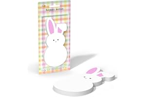 Post-it Cute Sticky Notes, White Bunny Design, 2.8 in x 5.8 in, Great for Easter Baskets or Mother’s Day, 1 Sticky Note Pad w
