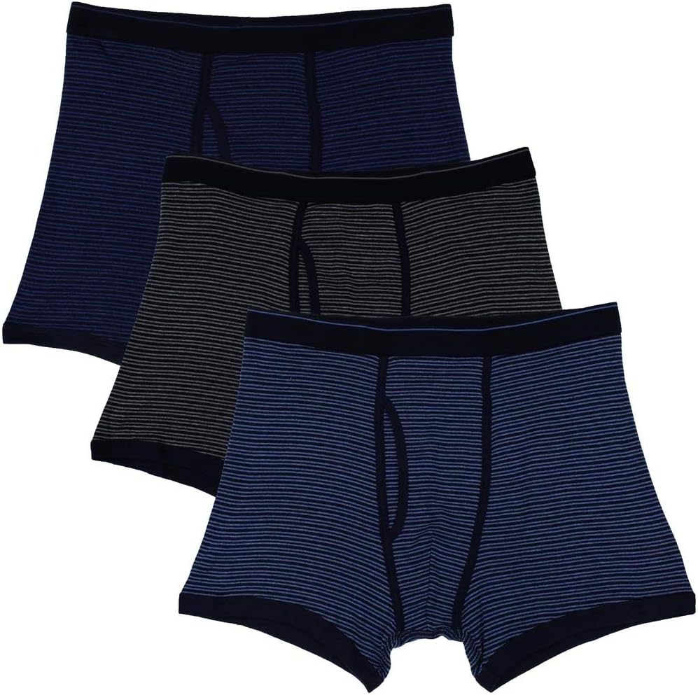 Mens 3-Pair Pack Stretch Cotton Cool Fresh Trunks Flexifit Boxer Shorts Multipack M S L XL XXL