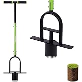 WORKPRO 36" Bulb Planter Tool, Long Handle Sod Plugger Grass Plugger Tool | Serrated Base, Dual Pedals, Garden Tool for Planting, Transplanting, Weeding, Digging Holes for Tulips, Daffodils