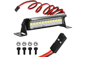 ShareGoo RC 12 LED Light Bar Roof Lamp Spotlight Dome Light Compatible with Traxxas TRX-4 SCX10 KM2 CC01 RC4WD D90 90046 90047 RC Crawlers,50mm/1.97"