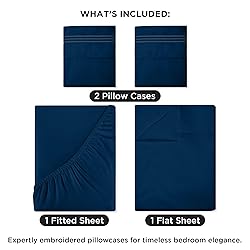 ROYALE LINENS 4 Piece Full Sheets Set - Soft