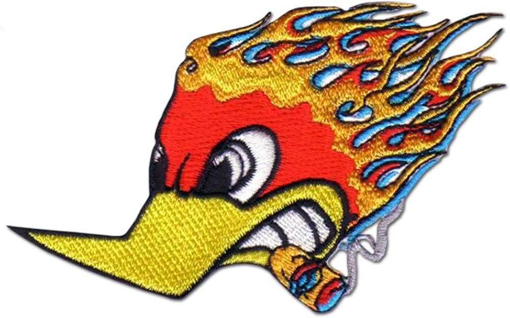 ANGRY WOODY Jackass Aufbügler V8 Hot Rat Rod Rockabilly Woodpecker