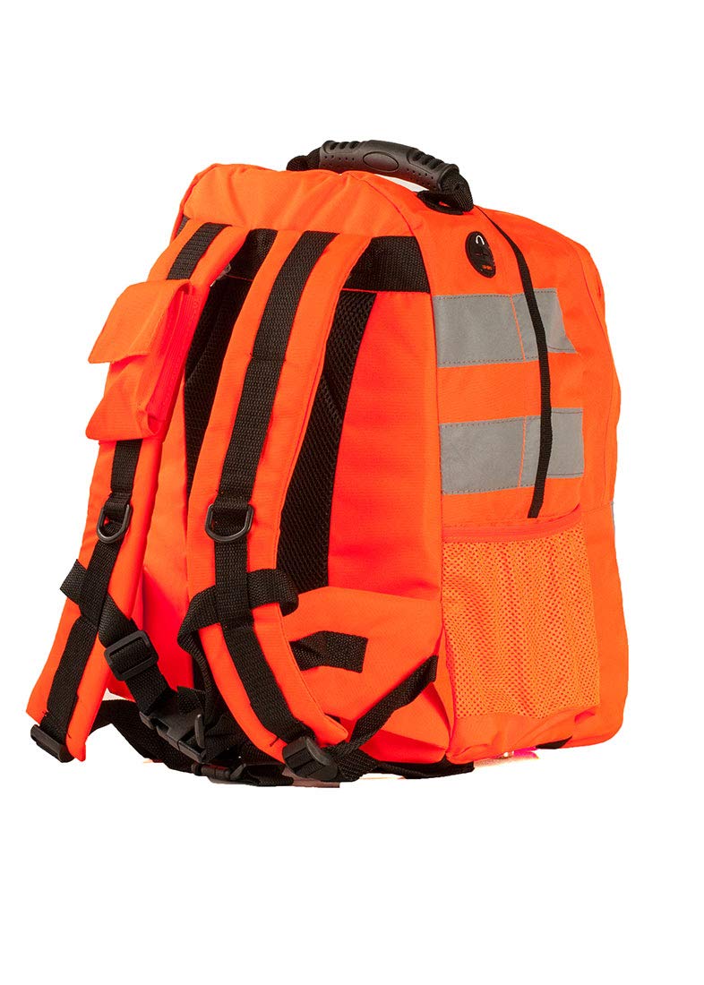 Portwest B905 Hi Vis Safety Backpack 25L Reflective Work Rucksack with Phone Pocket Padded Straps EN ISO 20471 Durable 600D Polyester High Visibility - Image 3