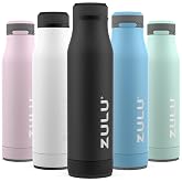 ZULU Ace 24oz Insulated Stainless Steel Water Bottle, Chug Spout, Black | Leakproof water bottle keeps drinks cold for hours. BPA-free, locking lid, sip or chug, perfect for gym, travel, and school.