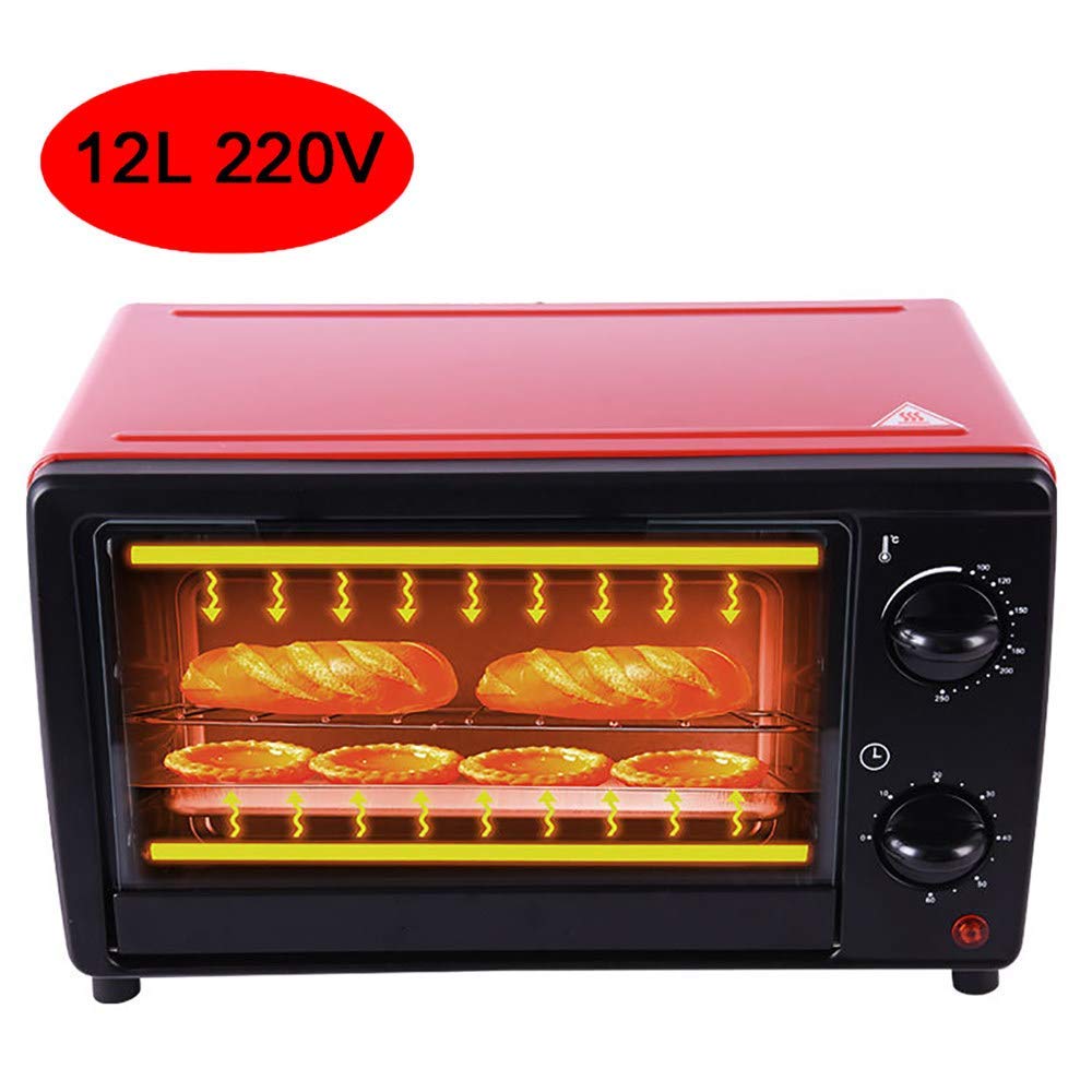 Rojo HIGHKAS Multifunción 12L Hogar Mecánico Horno eléctrico Horno  Horizontal Máquina para Hornear Pan Mini Horno Control Temperatura La  sincronización es el Mejor ayudante en su Cocina Hornos y placas de cocina