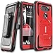 COVRWARE AEGIS Series CASE for V20 with Built-in [Screen Protector] Heavy Duty Full-Body Rugged Holster Armor Case [Belt Swivel Clip][Kickstand] - Red