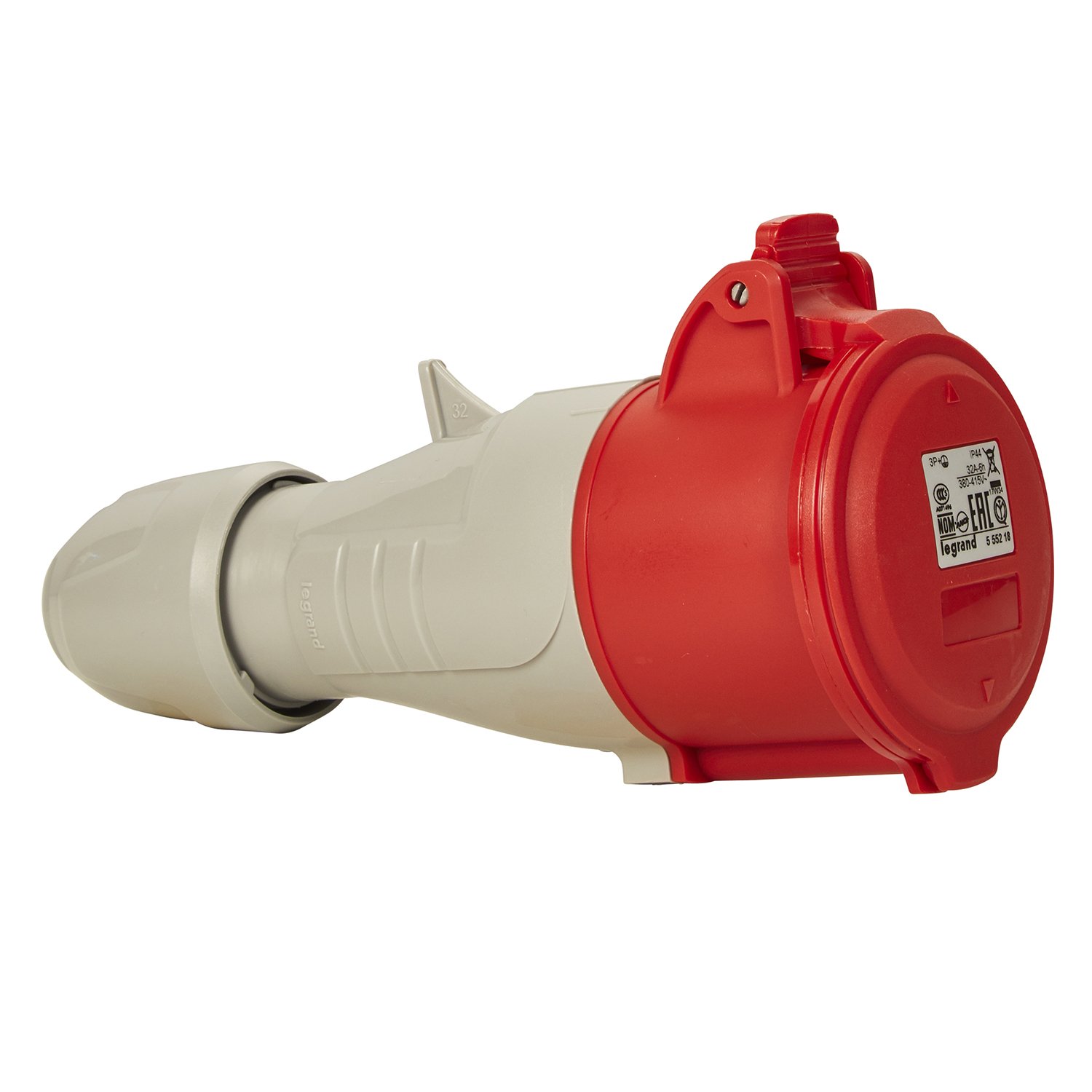 Legrand - 555218 - Mobile Socket - P17 IP44 32A, 380V~ to 415V~, 3P+T — image 1