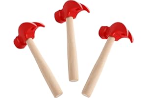 STOBOK Kids Wooden Hammers Toy: 3pcs Maintenance Tools Toys Pretend Play Educational s for Baby Children Mallet Pounding Beat