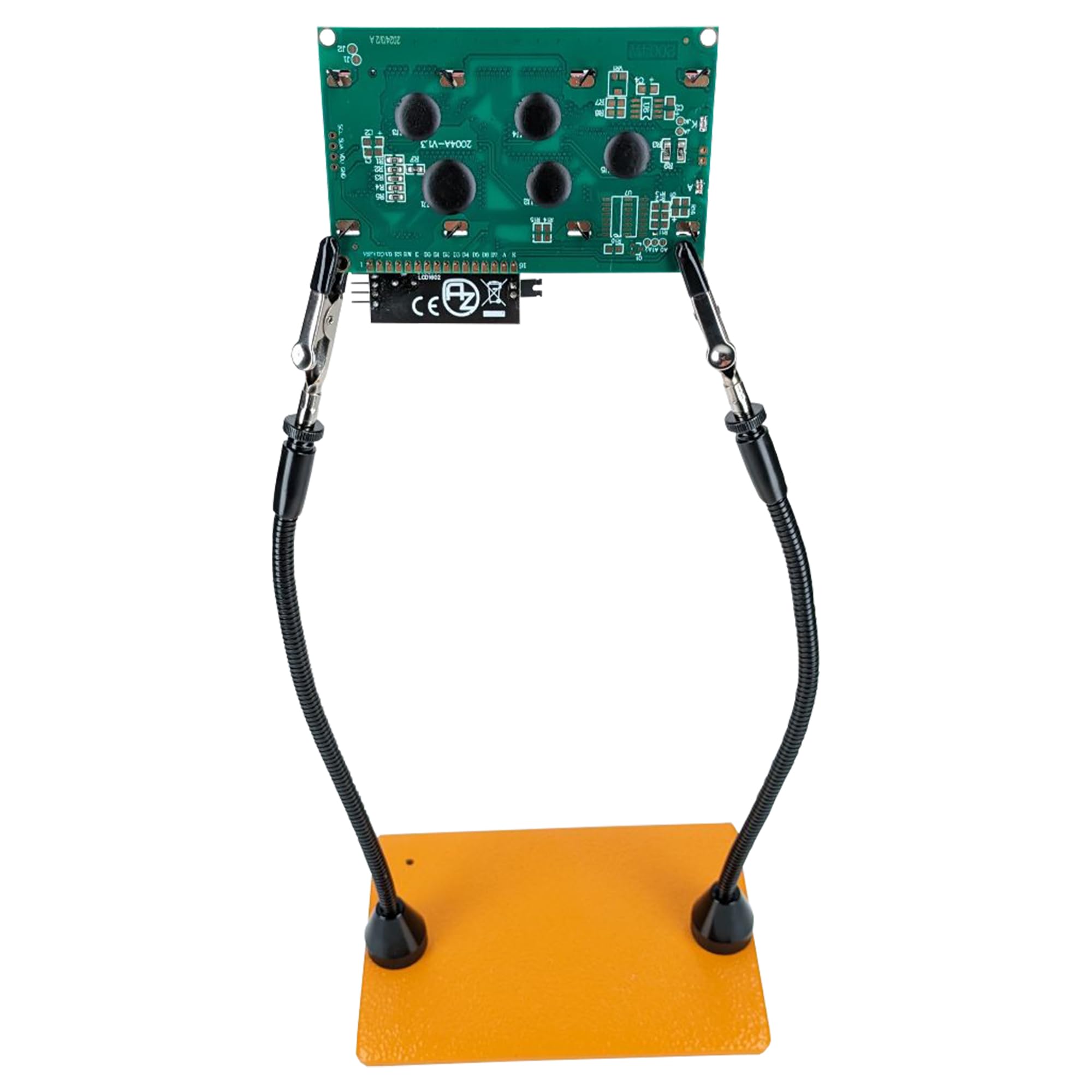 AZ-Delivery Magnetic Third Hand Soldering Station - Professional Soldering Aid with 2 Adjustable Helping Arms, Board Holder & Small Crocodile Clips - Ideal as Soldering Accessories & Learning to