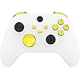 eXtremeRate Replacement Buttons for Xbox Core Wireless Controller, Chrome Gold Glossy Custom LB RB LT RT Bumpers Trigers Dpad ABXY Start Back Sync Share Keys Parts for Xbox Series X & S Controller