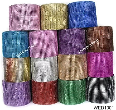 CYNDIE Wedding Diamond Mesh Wrap Roll Sparkle Rhinestone Looking Ribbon Best Ptice Gift Chocolate 10yard