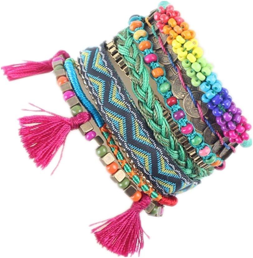 Luxury Bohemia Weave Bead Handmade Bracelet Bangle Multilayer Pulsera Jewelry For Girl