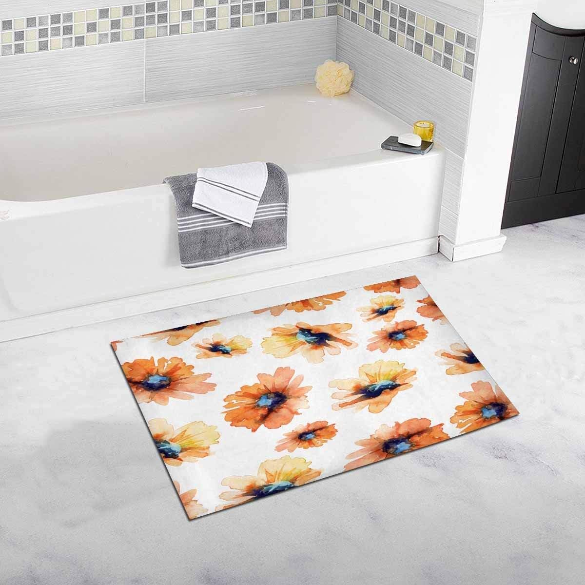 Rongpona Alfombrilla de Felpa Rosa con decoración de baño, Alfombra de