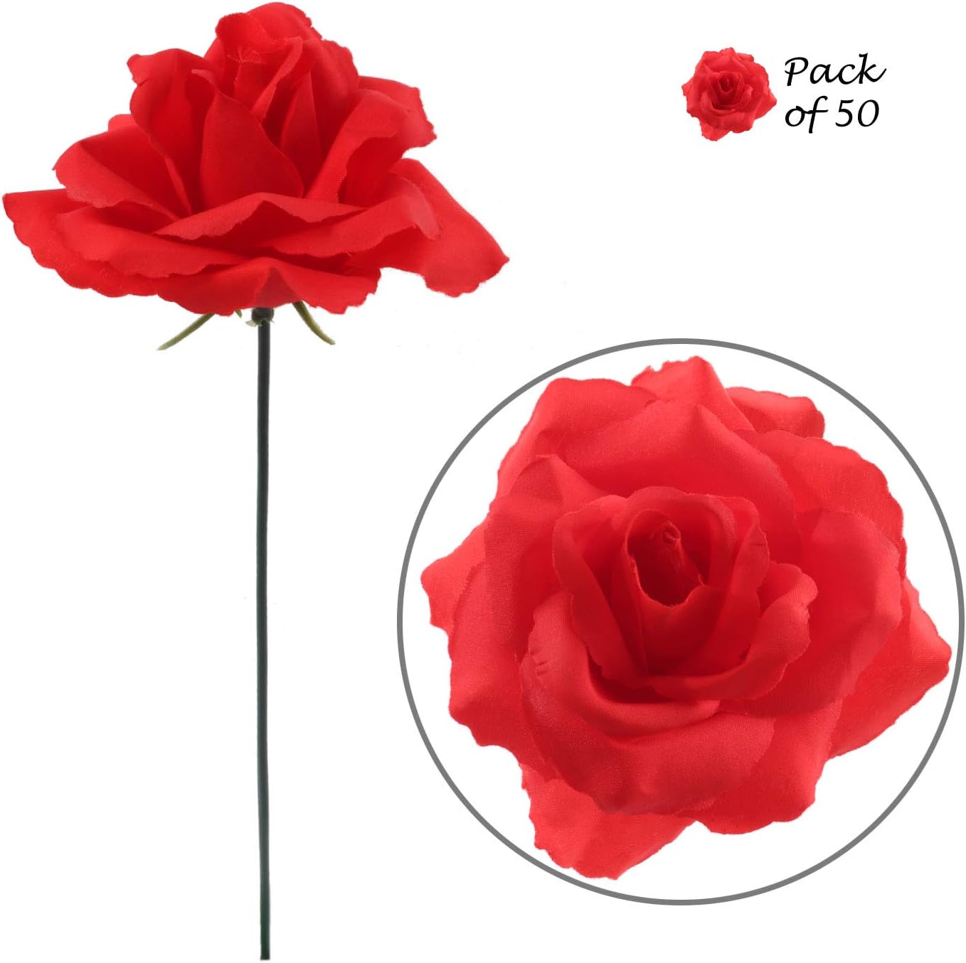 Amazon Com Larksilk Artificial Flowers Red Rose Picks For Wedding