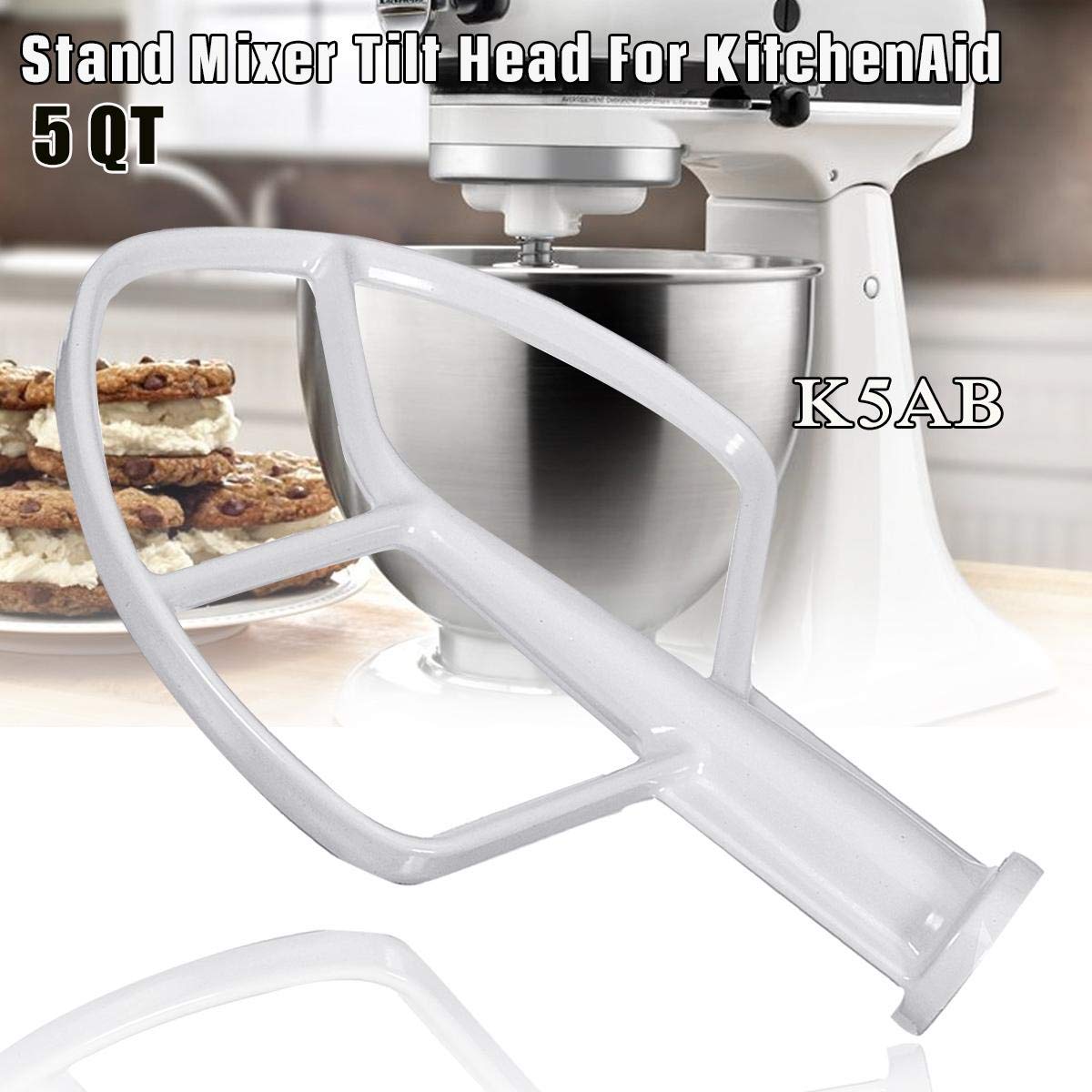 K5AB K5SS Stand Mixer Flat Beater Blade 𝐊𝟓𝐀𝐁 𝐊𝟓𝐒𝐒 for KitchenAid Paddle Attachment 5-QT Coated Flat Beater 9707670 W10807813 PS983355 AP3881259