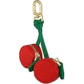 Giltnio Fruit Coin Purse Bag Charm Keychain, Mini Charm Kawaii Leather Coin Purse Pouch Holder for Airtag Handbag Tote Wallet