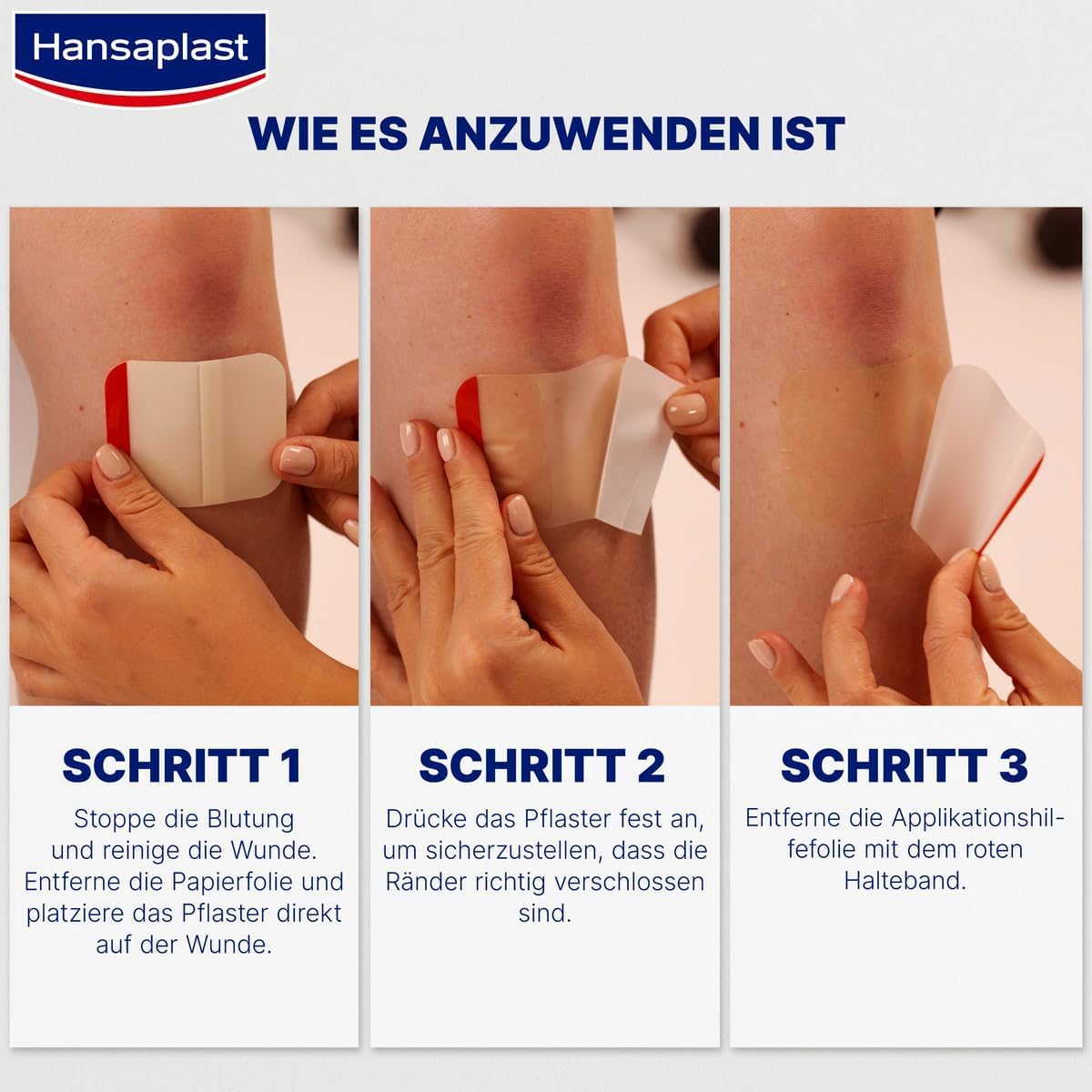 Hansaplast Pflaster Zweite Haut Schutz Regulär (6 Strips), dünnes und flexibles Hydrokolloid-Pflaster mit Heilkapsel-Technologie, wasserdichtes Wundpflaster mit extra starkem Halt für mindestens 72h 7
