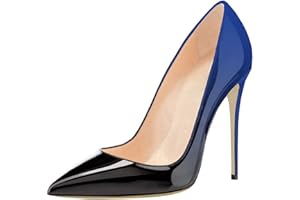 COLETER Women's 4 Inch Pumps Pointy Toe Wedding Dress Shoes Slip on Stiletto Pumps