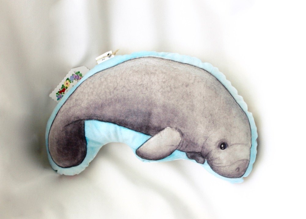 Amazon Com Manatee Pillow Manatee Plush Animal Pillow Sea