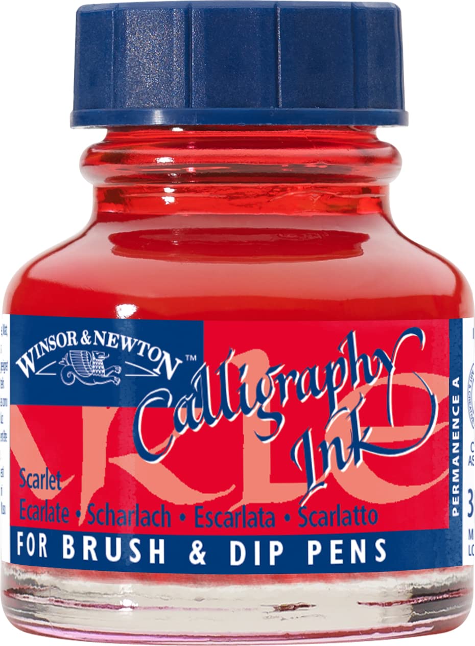 Winsor and Newton Calligraphy Ink 30ml 601 Scarlet (Bttl)
