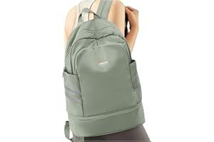 SYCNB Gym Backpack for Women with Shoes Compartment & Wet Pocket, Large Travel Backpack Waterproof, Sports Backpack Gym Bag,Green