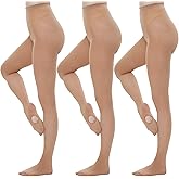 MANZI Dance Tights for Women Solid Color Ballet Tights Comfortable Convertible Opaque Tights Pack of 3