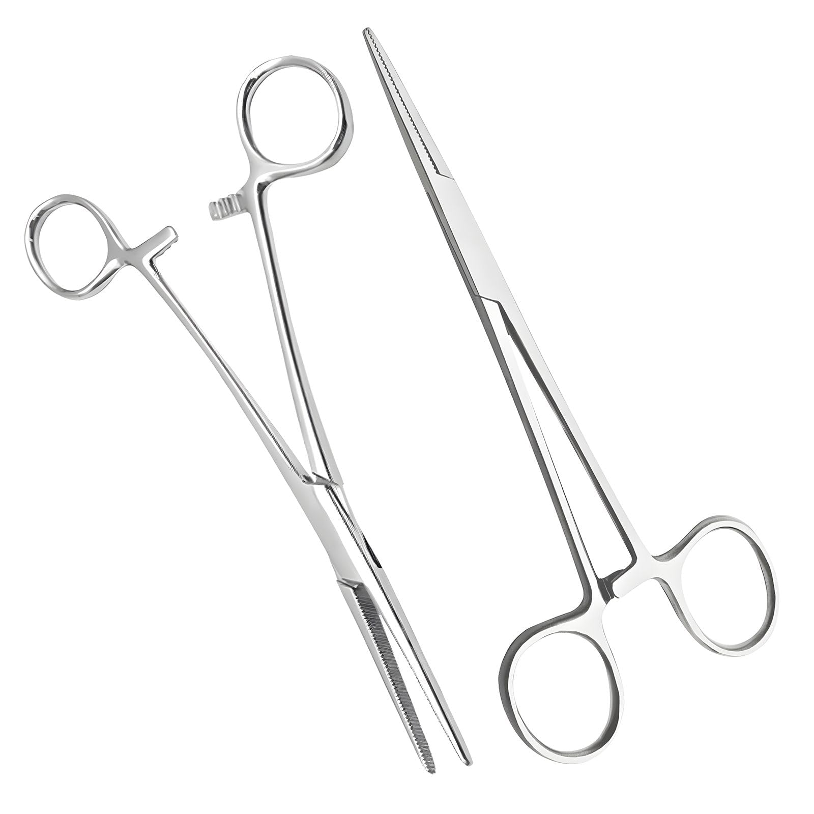 2 Pcs Self Locking Pliers Piercing Pliers, 14cm Stainless Fishing Forceps, Suturing Piercing Clamp Stud Ball earings Holder, Tweezers Pincers for Veterinary Crafting Soldering DIY Puller