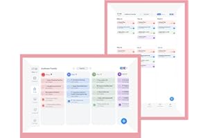 Oreilet 10.1in Digital Calendar, HD Touchscreen Electronic Chore Chart & Planner, Digital Picture Frame Smart Calendar for Wa