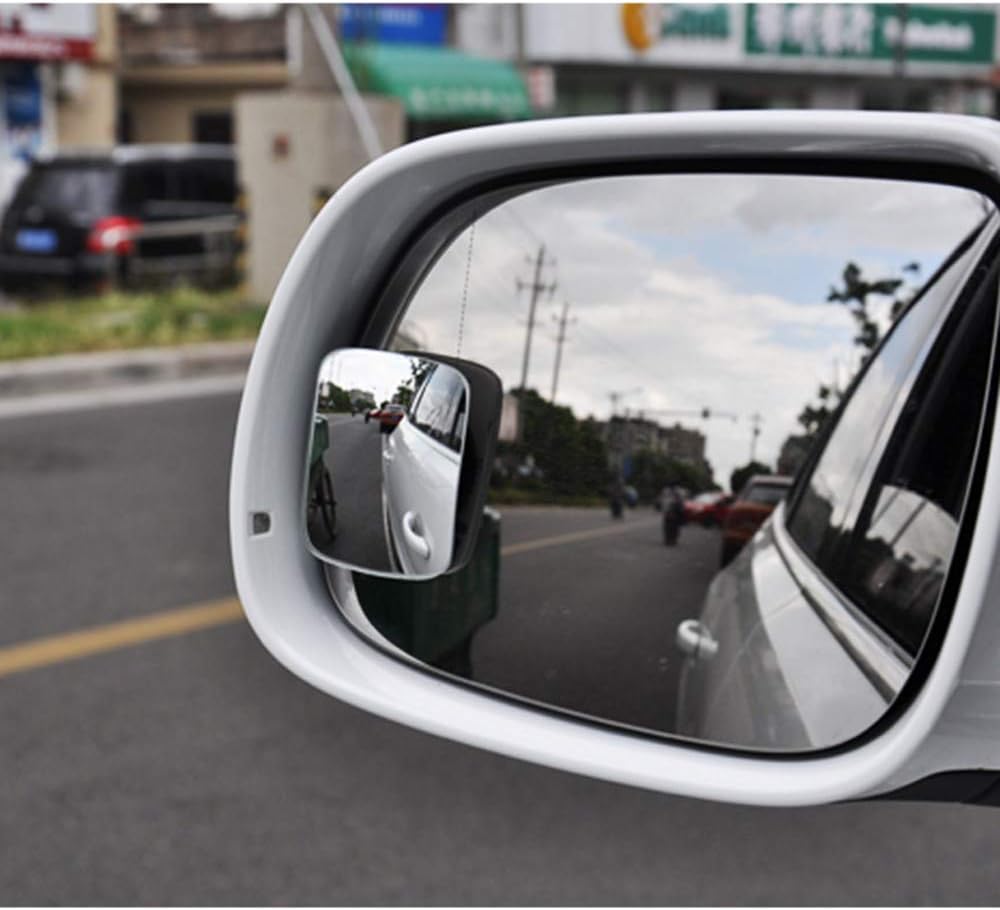 2 Pack Adjustable Blind Spot Mirror 360 Degree Wide Angle Rear View Car Side Mirror For All Universal Vehicles With Adhesive Amazon Co Uk Kitchen Home