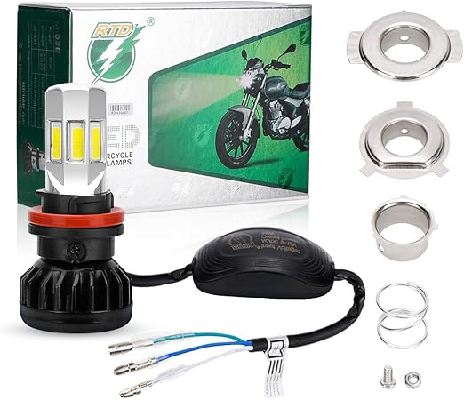Amazon Suparee バイク用 Led ヘッドライト H4 Hi Lo Hs5 Bad H6 対応 6面発光 直流交流兼用 冷却ファン内臓 35w 9 18v 6000k ホワイト Ledバルブ 1個入り １年保証 日本語説明書付き ヘッドライト 車 バイク