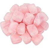 SUNYIK 1LB Rose Quartz Tumbled Polished Stones 0.7''-1.3'', Healing Crystals for Jewelry Making, Reiki Chakra Balancing, Assorted Bulk Smooth Stones for Crafts Meditation & Decor