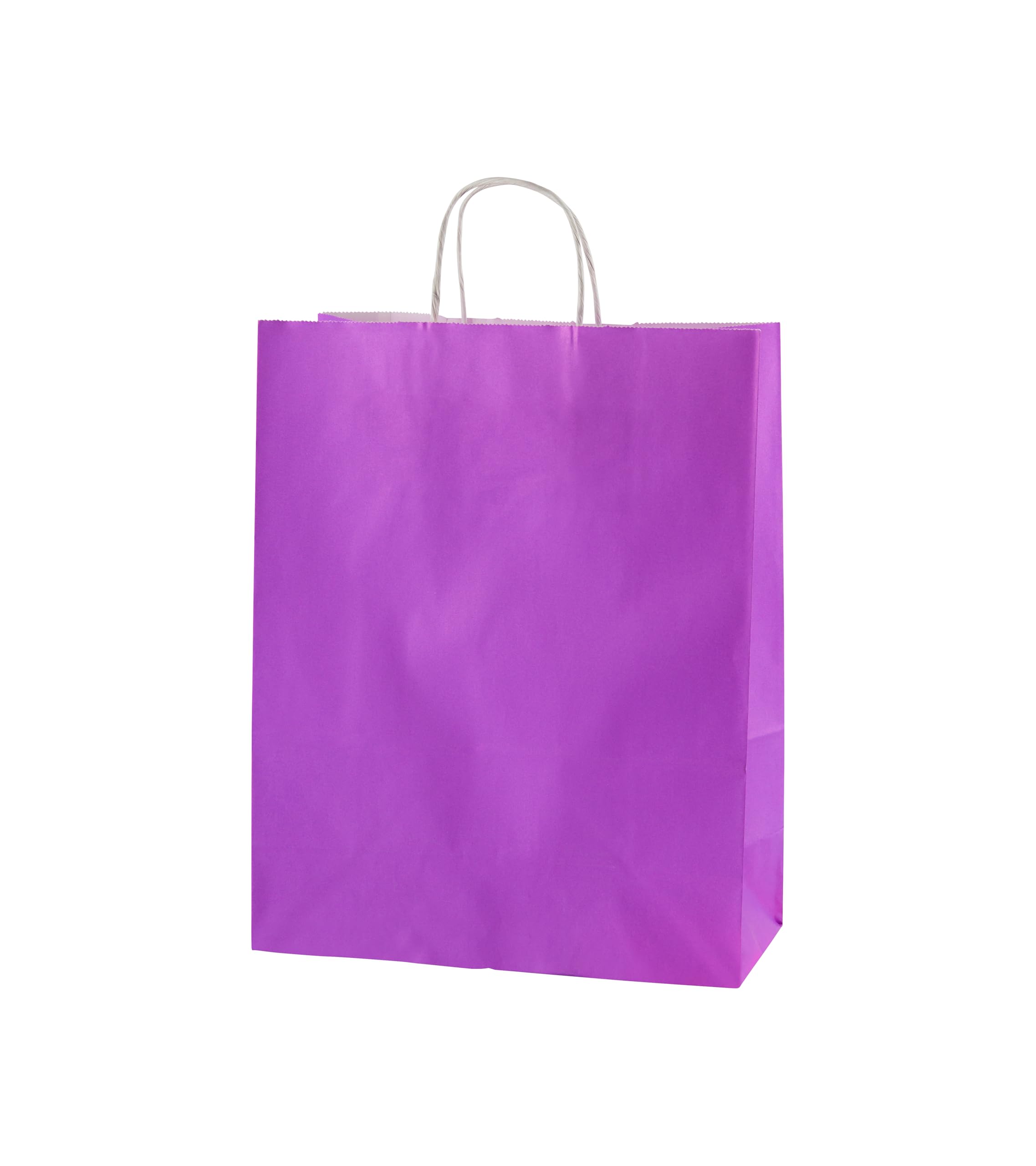 Thepaperbagstore 30 Purple Bags with Handles - Colourful Paper Gift Bags for Adults and Kids - Paper Carrier for Shopping, Party, Birthdays and Weddings 25x11x31cm