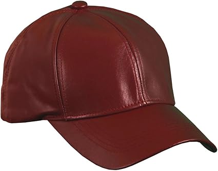 tan leather baseball cap